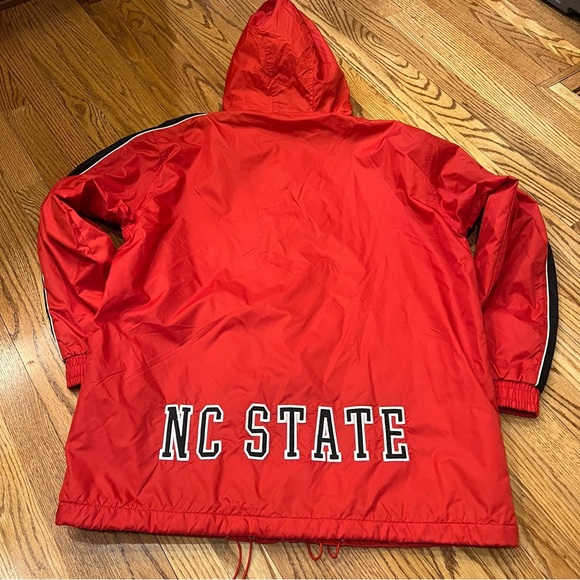 Vintage Russell Athletic NC State Red Windbreaker Jacket with Full Zip and Hood - Picture 1 of 8